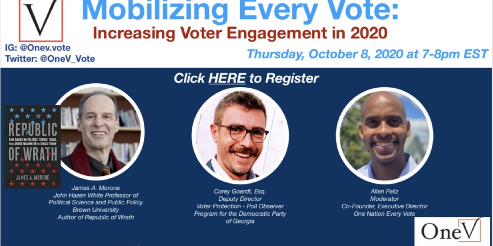 OneV Webinar: Mobilizing Every Vote